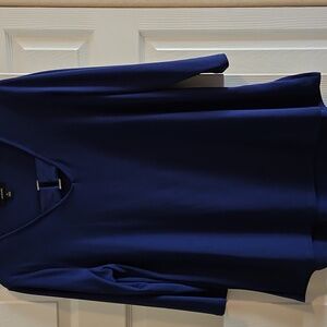 Alfani Royal Blue Keyhole Top Size PL